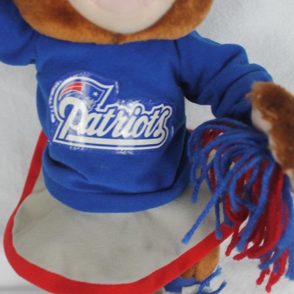 New England Patriots Cheerleader Bear Plush Official NFL 1999 -13" Tall Logo - Picture 5 of 10